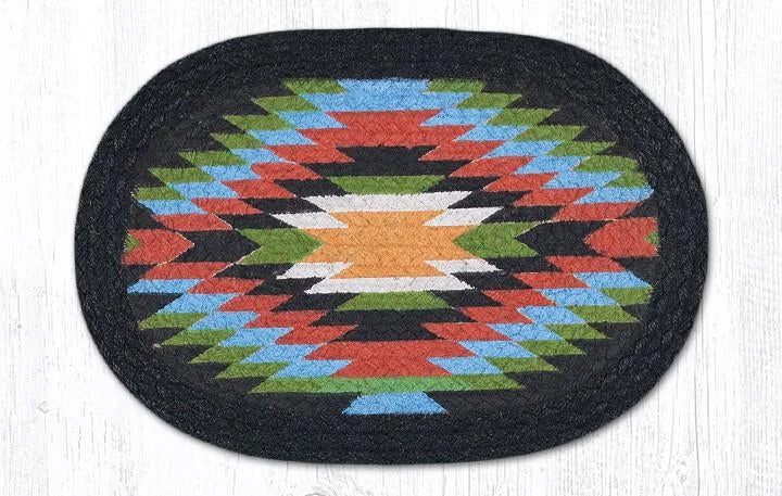 Earth Rugs MSP-01 Native 1 Printed Oval Swatch 10``x15``