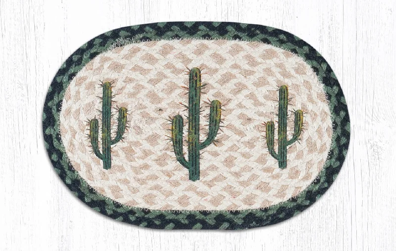 Earth Rugs MSP-116 Saguaro Printed Oval Swatch 10``x15``