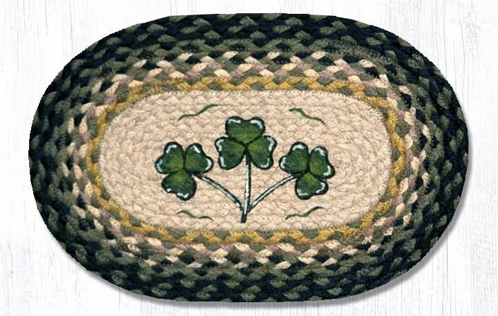 Earth Rugs MSP-116 Shamrock Printed Oval Swatch 10``x15``