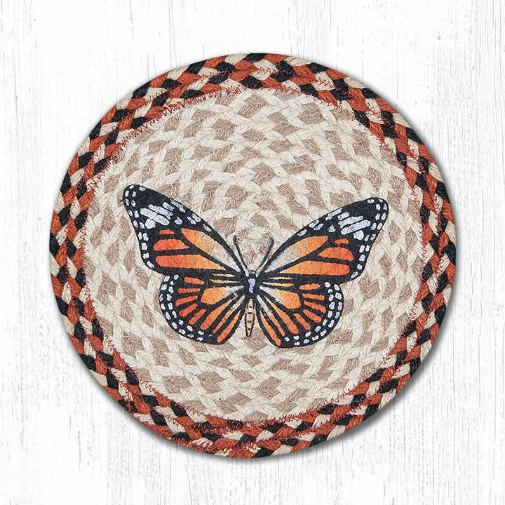 Earth Rugs MSPR-536 Monarch Printed Round Trivet