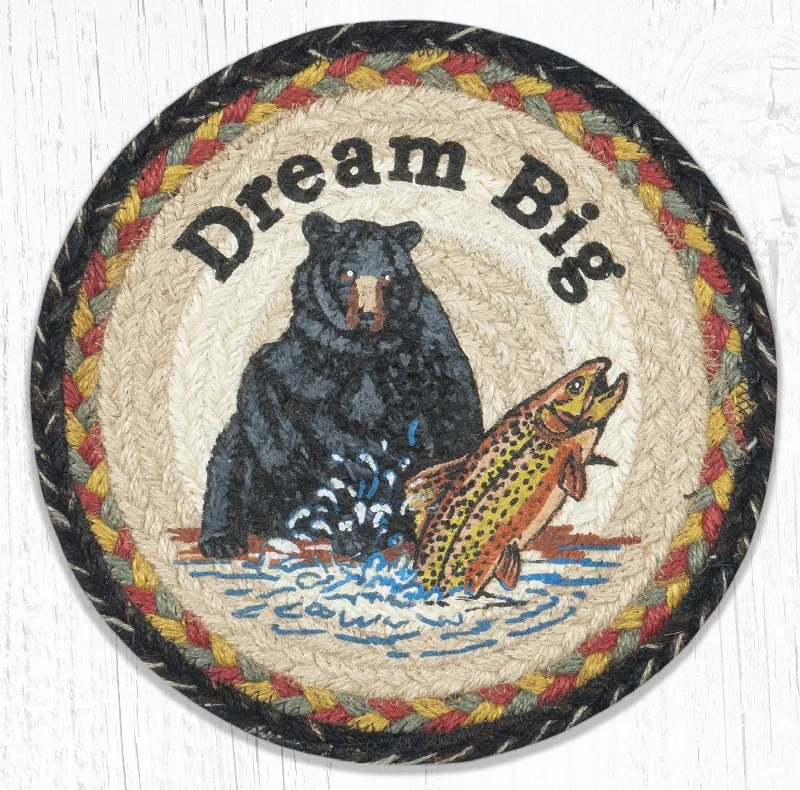 Earth Rugs MSPR-583 Dream Big Printed Round Trivet