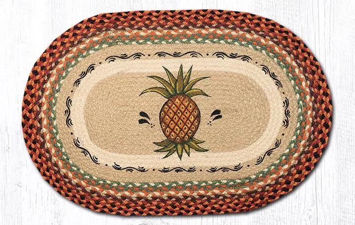 Earth Rugs OP-375 Pineapple Oval Patch 20``x30``