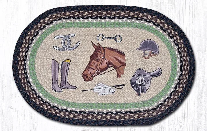 Earth Rugs OP-383 Equestrian Oval Patch 20``x30``