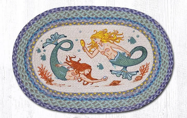 Earth Rugs OP-386 Mermaids Oval Patch 20``x30``