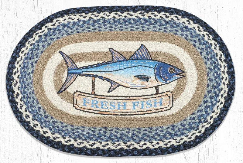 Earth Rugs OP-443 Fresh Fish Oval Patch 20``x30``