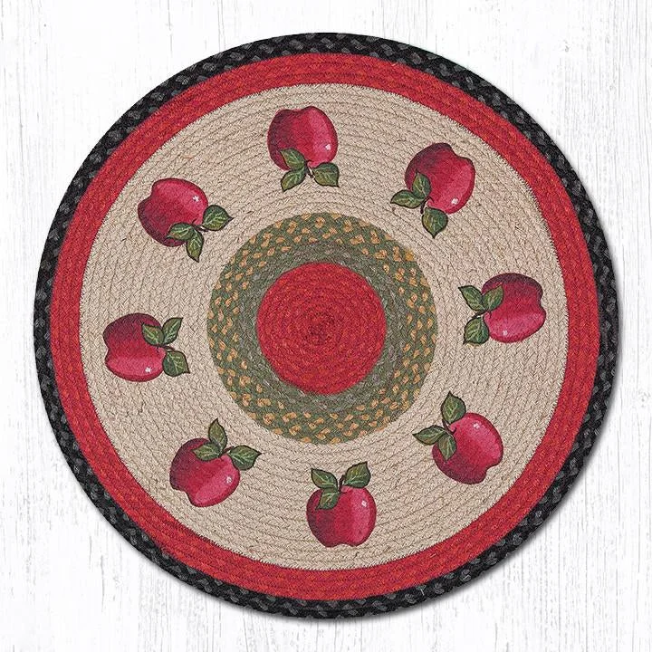 Earth Rugs RP-238 Apples Round Patch 27``x27``