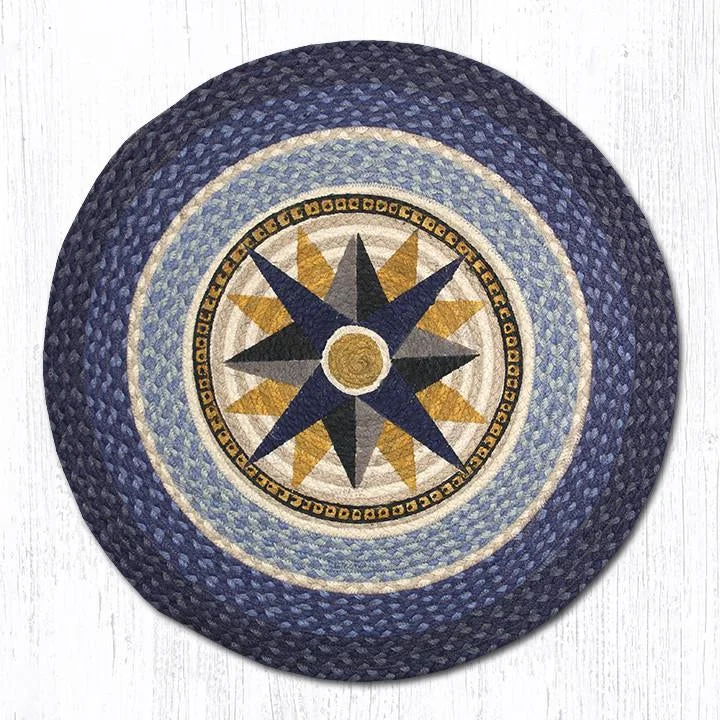 Earth Rugs RP-350 Compass Round Patch 27``x27``