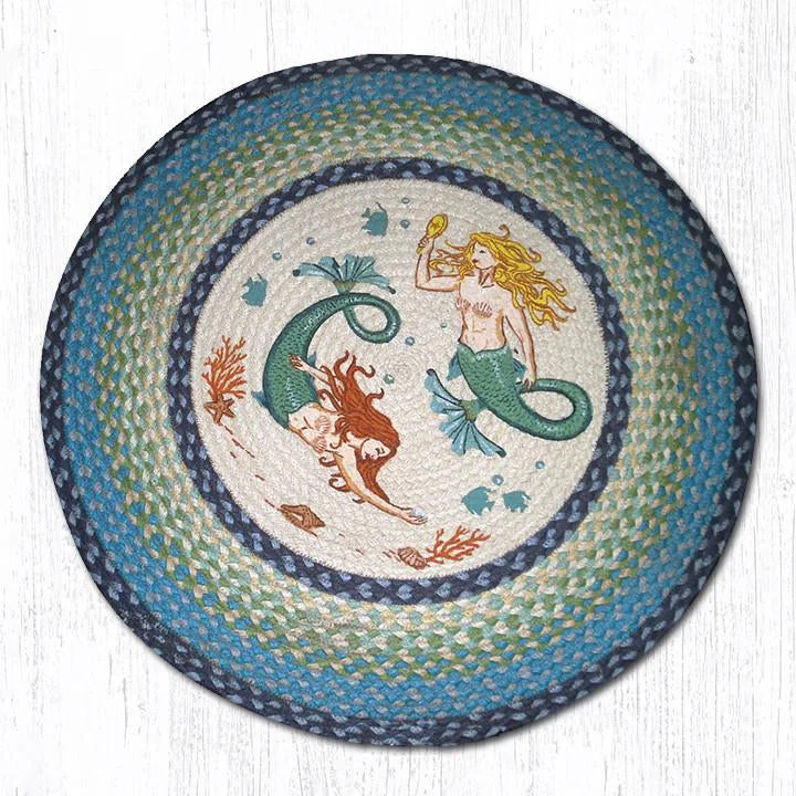 Earth Rugs RP-386 Mermaids Round Patch 27``x27``