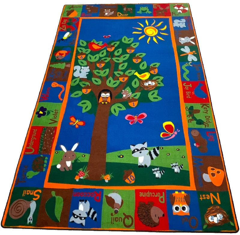 Forest Rug With Animal Alphabet