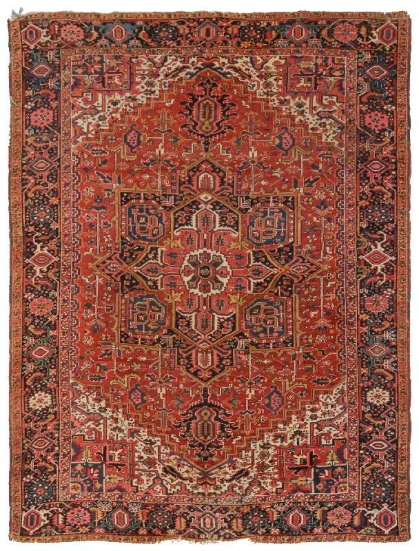 Vintage Heriz Handwoven Tribal Rug, J75908