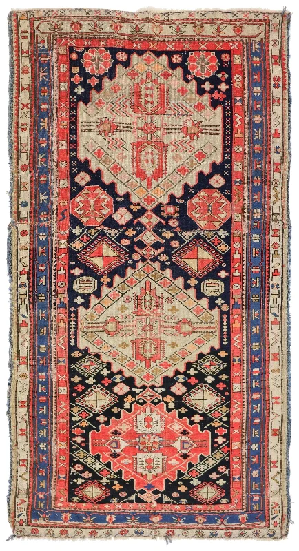 Vintage Karabagh Handwoven Tribal Rug, J75912