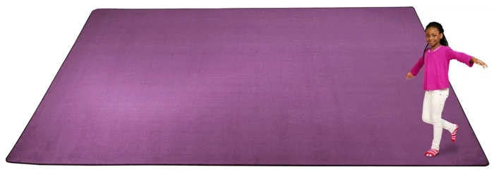 Kid-tastic Solid 35 oz. Purple Kids Carpet Wall to Wall