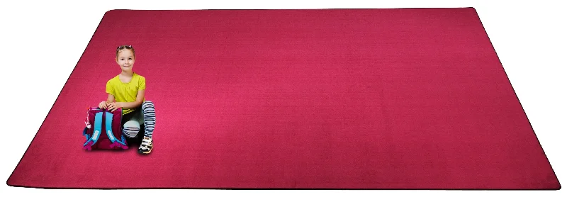 Kid-tastic Solid 35 oz. Plum Kids Rug