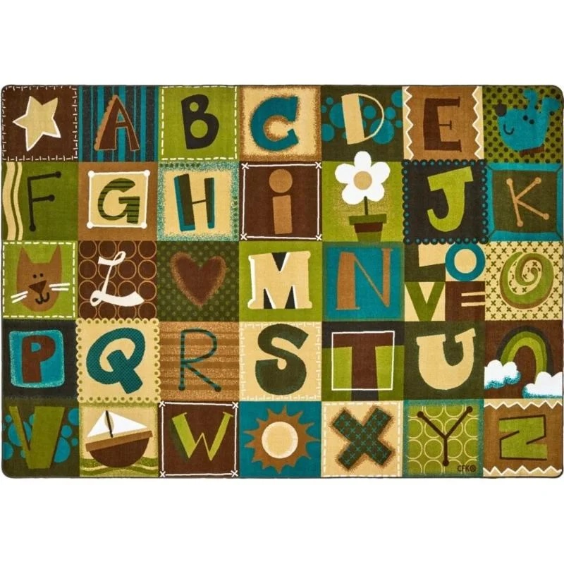 Alphabet Blocks Nature Rug