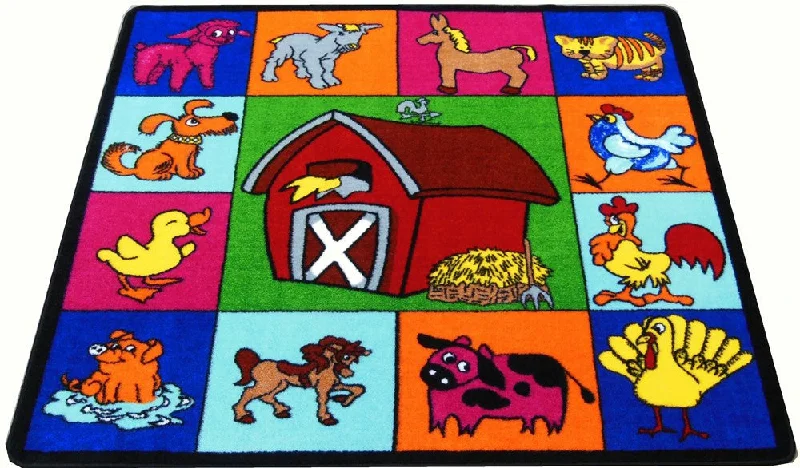 Nursery Farm Animal Rug