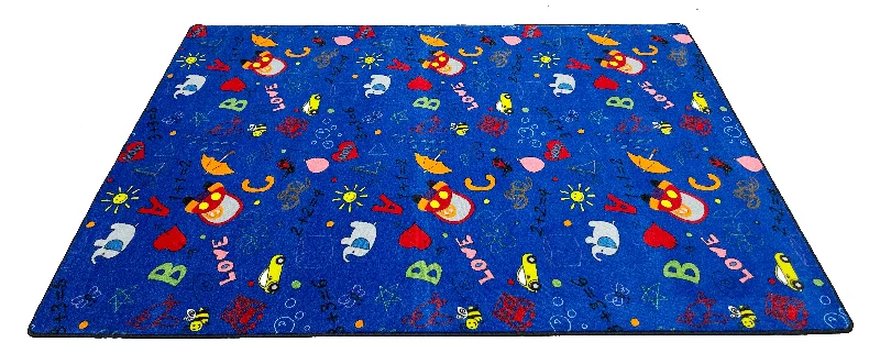 Playtime Doodle Rug Multi on Blue