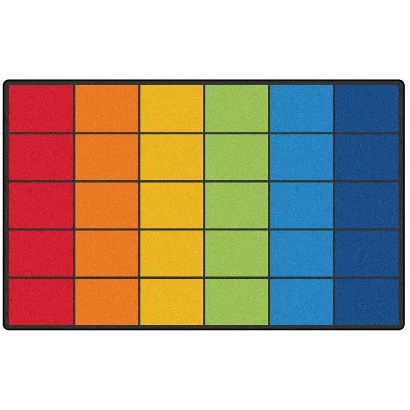 Rainbow Reverie Classroom Seating Rug