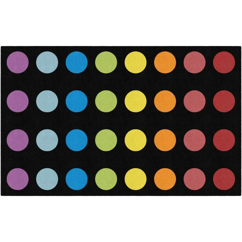 Rainbow Spots Criss Cross Classroom Rug