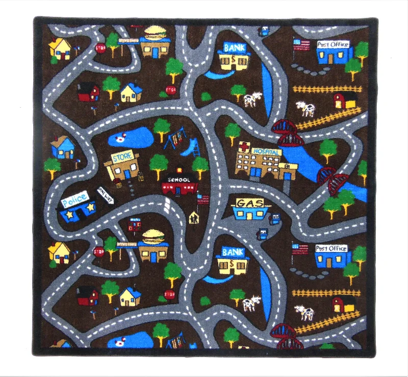 REVERSIBLE Country Roads / ABC Picture Phonics Rug