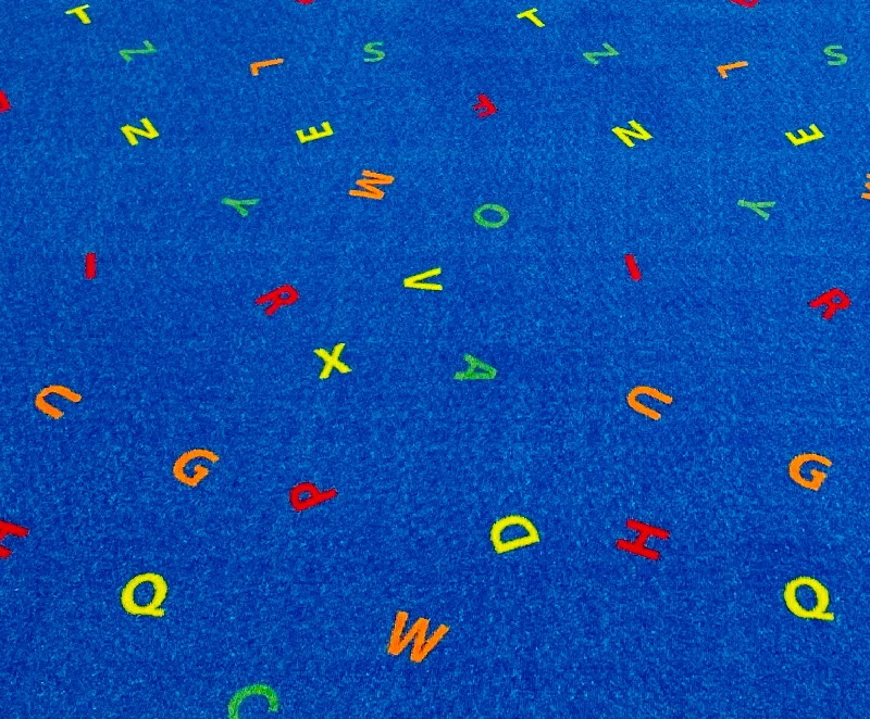 Scattered Letters Children's Wall to Wall Carpet