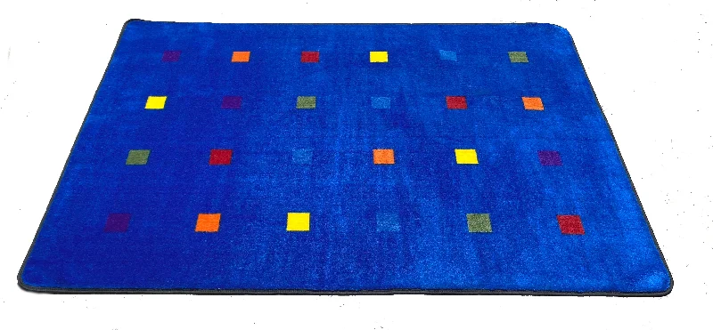 Seating Squares Multi on Blue Rug 24 PRESALE!! (COMING IN STOCK LATE OCTOBER)