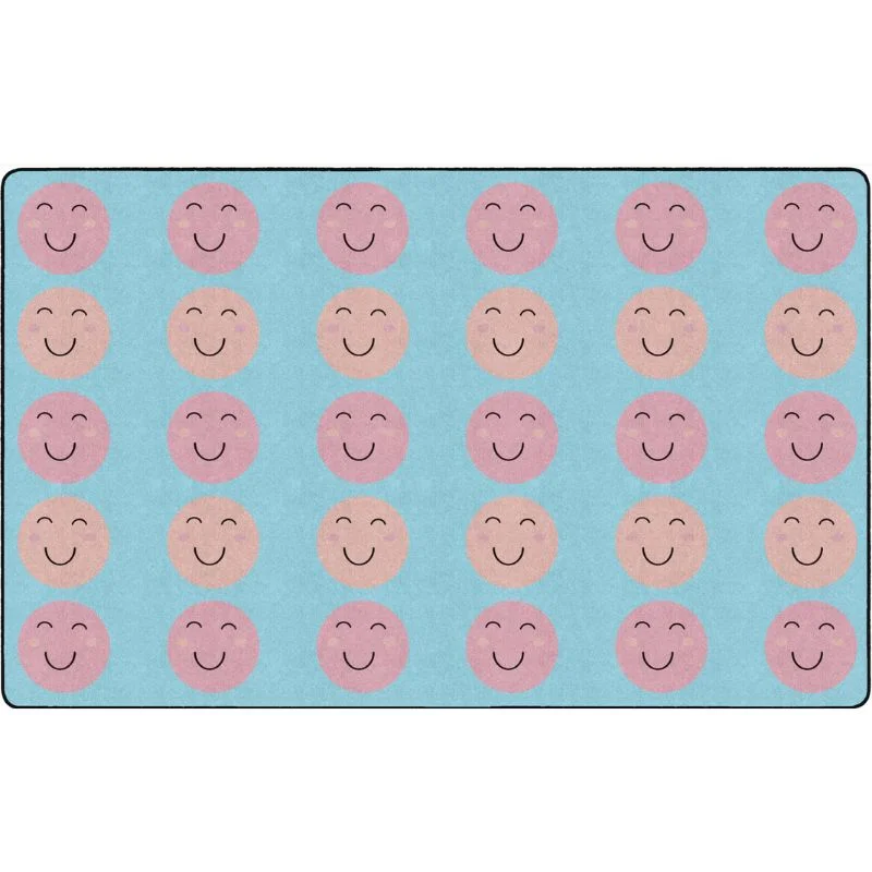 Ocean Oasis Smiley Face Classroom Rug