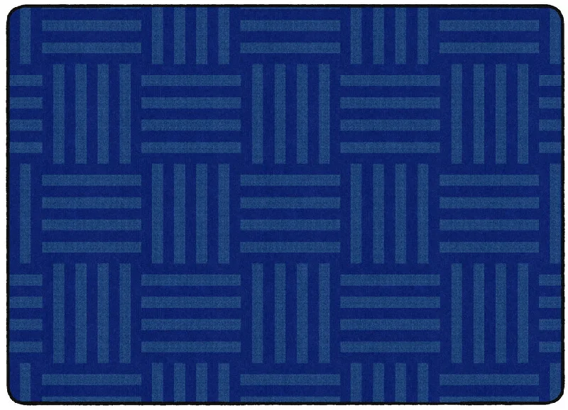 Tone on Tone Blue Hashtag Rug