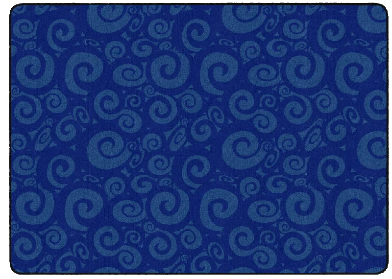 Tone on Tone Blue Swirl Rug