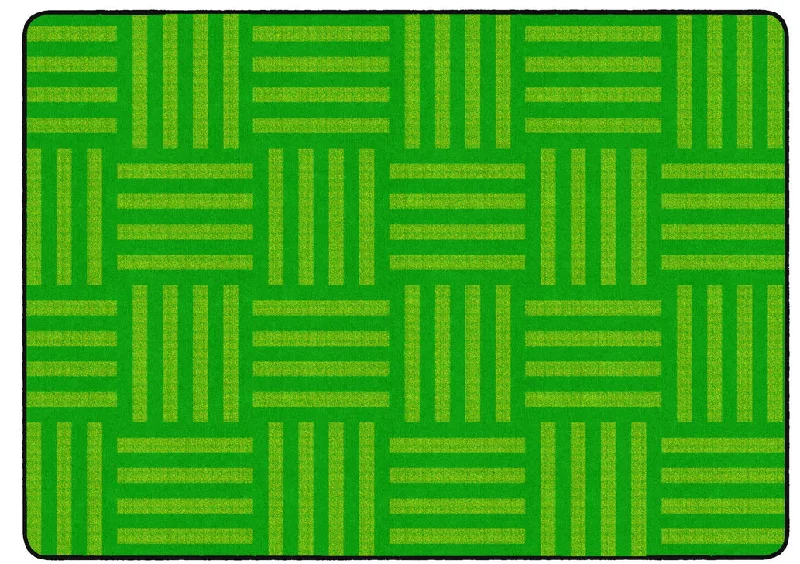 Tone on Tone Green Hashtag Rug