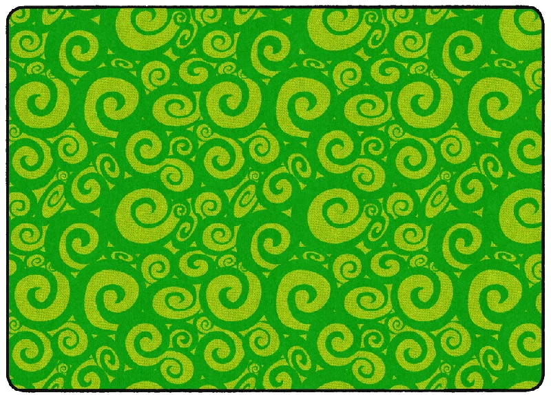 Tone on Tone Green Swirl Rug