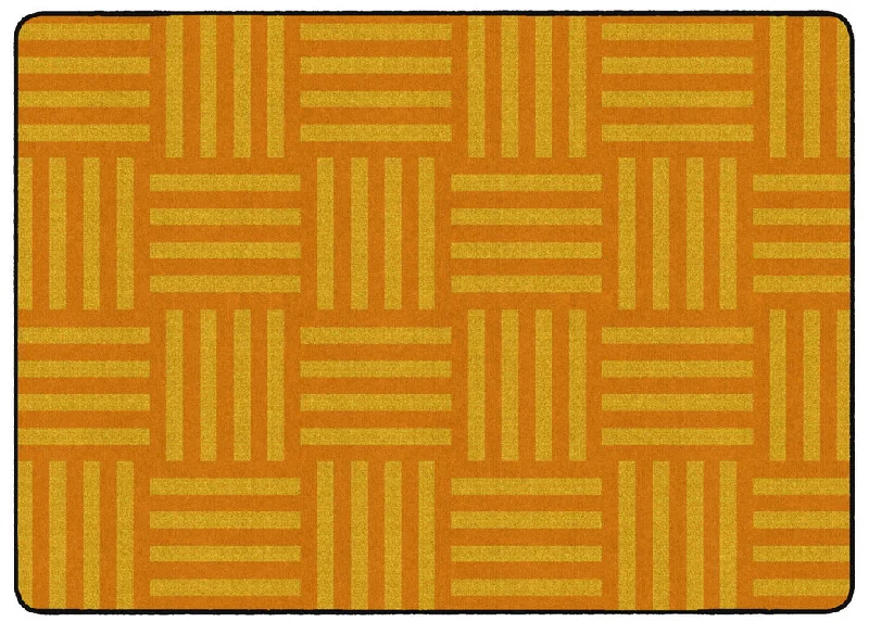 Tone on Tone Orange Hashtag Rug