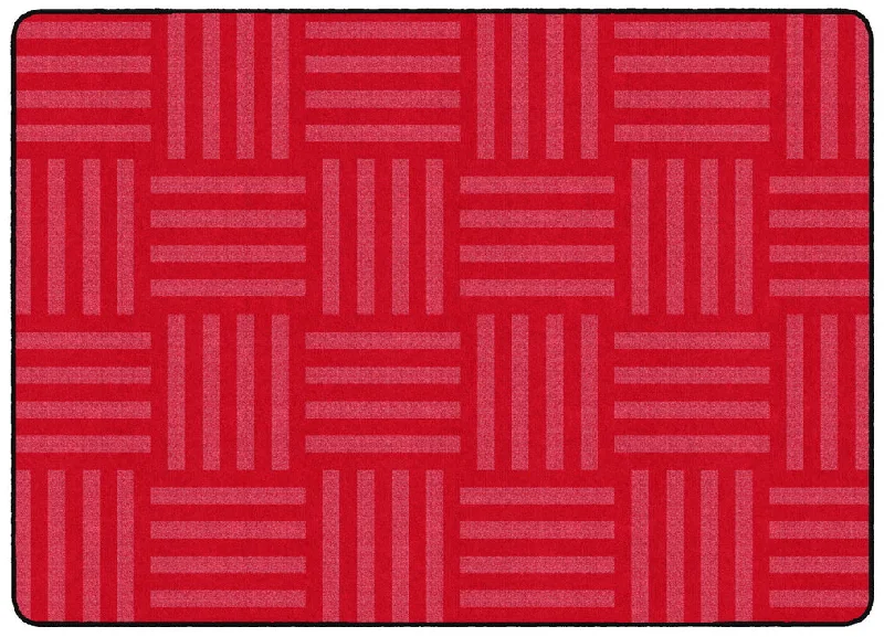 Tone on Tone Red Hashtag Rug