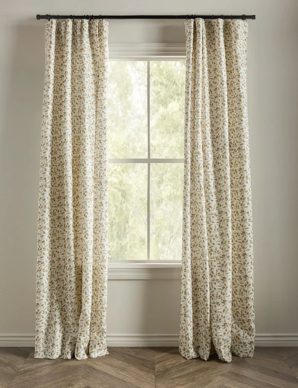 Kumquats Linen Curtain Panel by Rylee + Cru