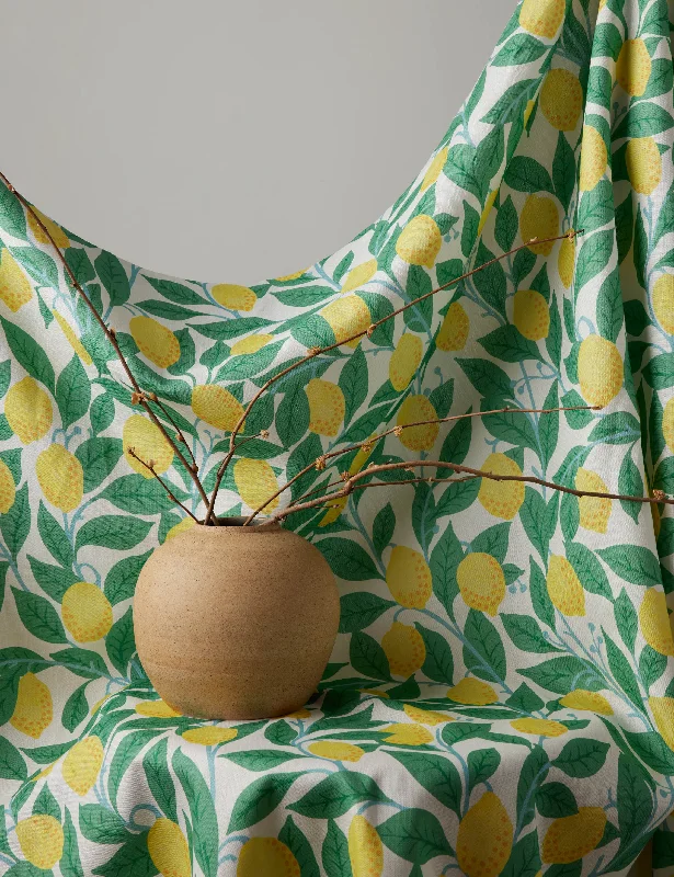 Lemons Linen Fabric by Nathan Turner