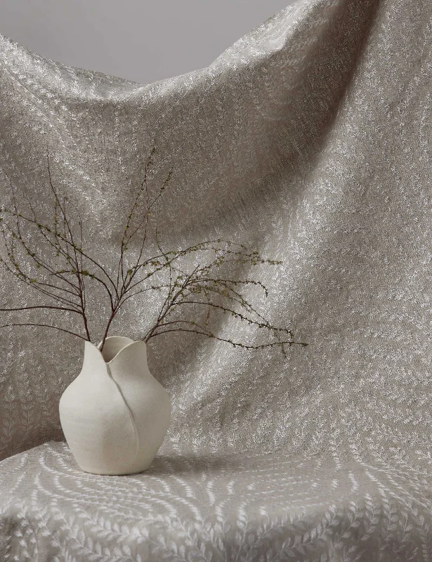 Willow Vine Embroidery Linen Fabric by Scalamandré