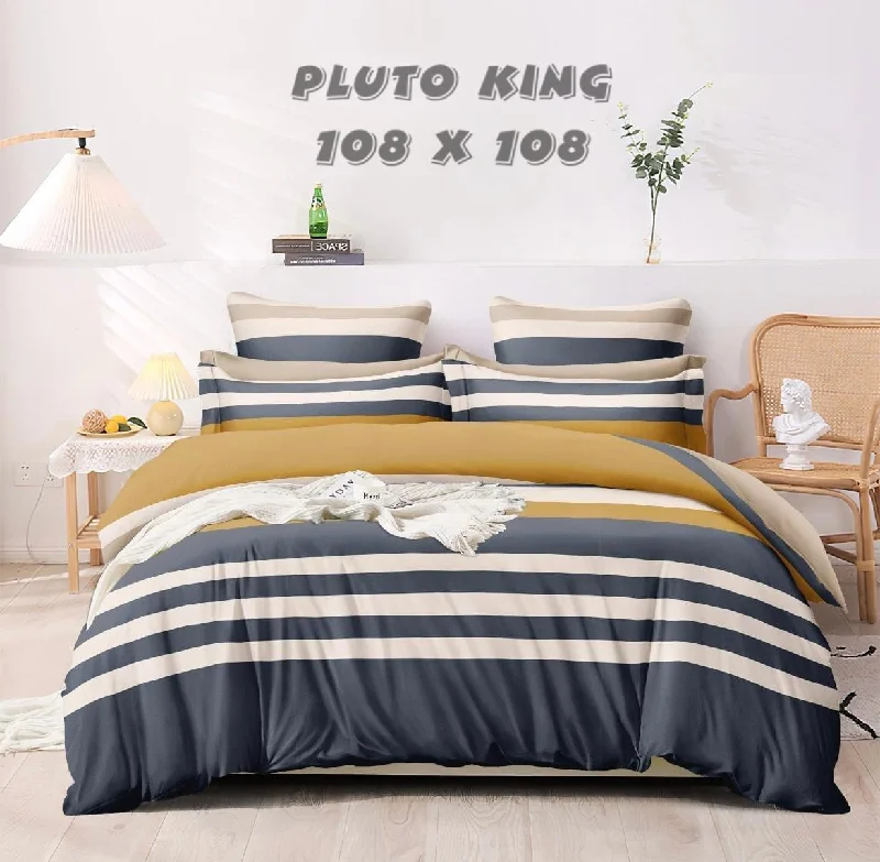 Super Soft Premium Bedsheet With 2 Contrast Pillow Covers (Multicolor)